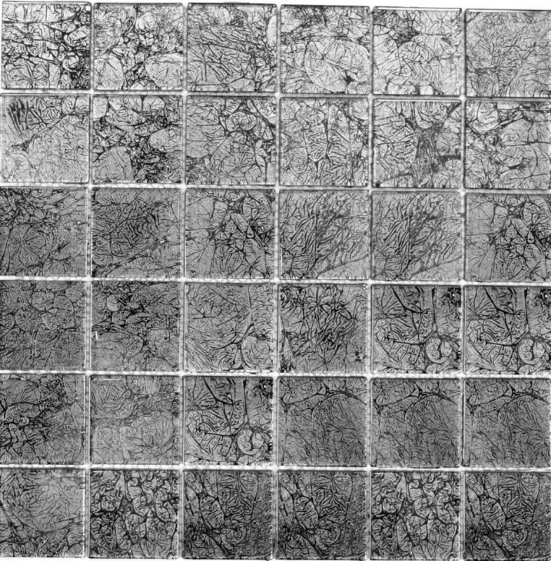 Hand-painted mosaic tile Translucent glass mosaic Crystal black structure MOS126-CM4BL22_m
