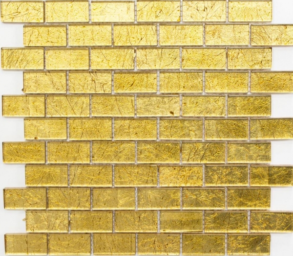 Glass mosaic gold mosaic tile Textured tile backsplash Kitchen shower wall MOS120-0784