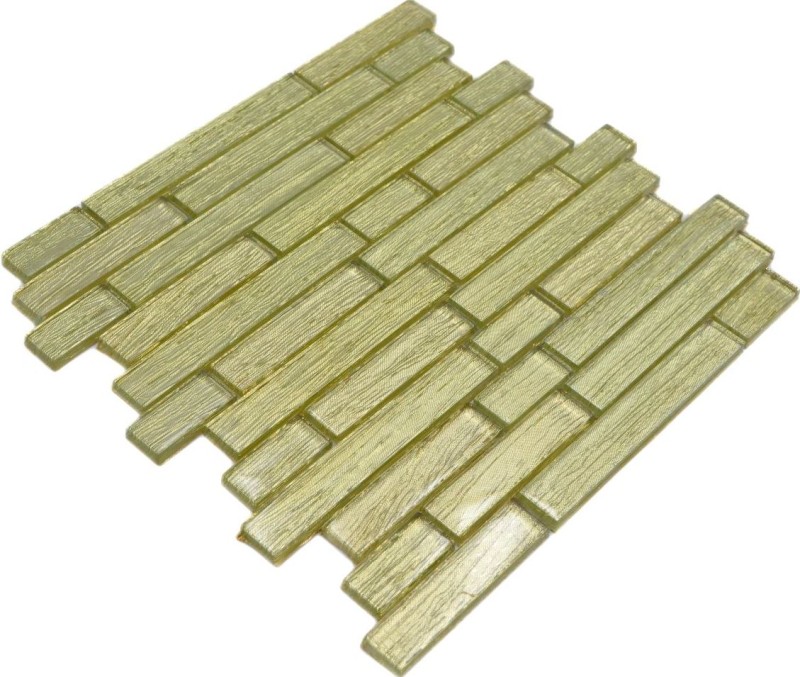 Glass mosaic gold mosaic tile composite chic backsplash kitchen shower wall MOS86-8CGO