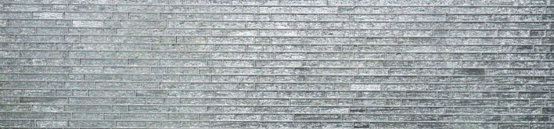 Hand-painted mosaic tile Translucent composite glass mosaic Crystal Chic silver MOS86-8CSV_m