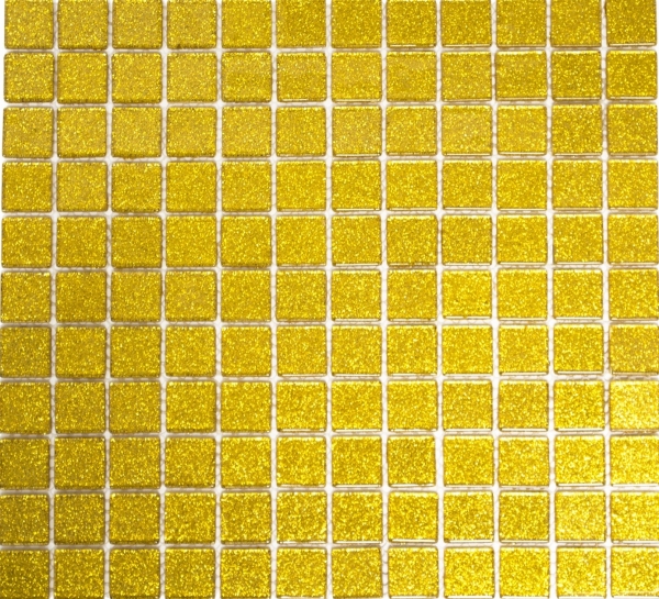 Hand-painted mosaic tile Translucent glass mosaic Crystal gold hammered MOS60-0707_m