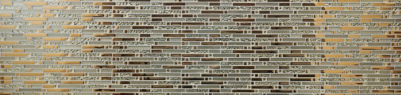Hand-painted mosaic tile Translucent composite glass mosaic Crystal EP gold glass MOS86-0107_m