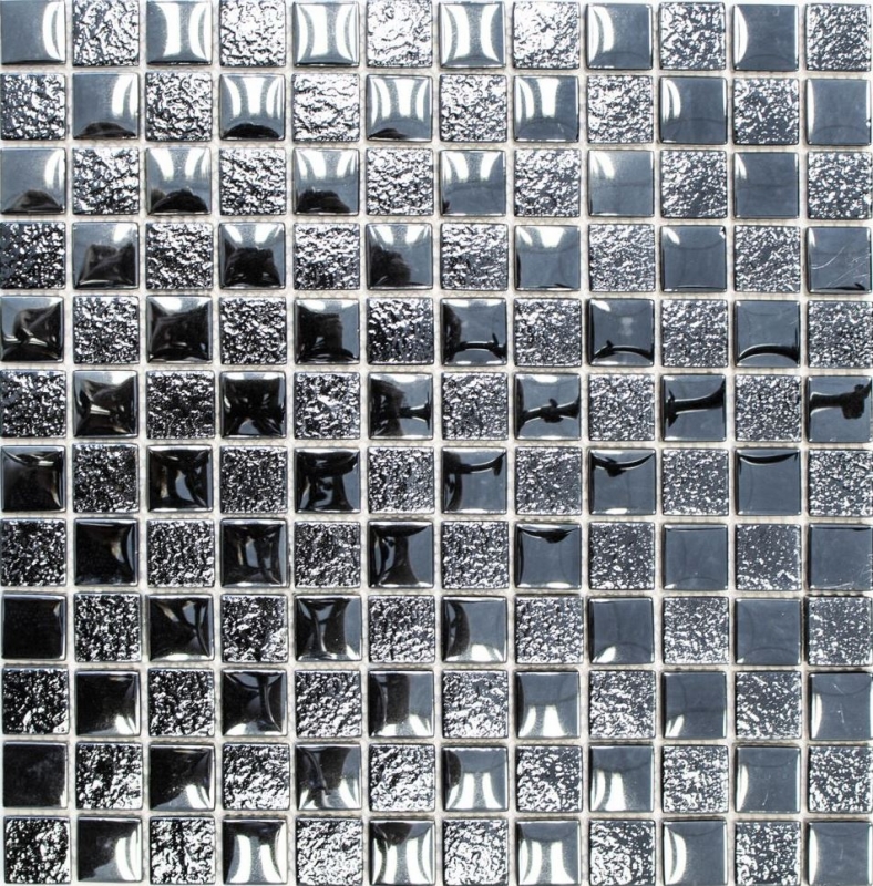 Lustre luxury deluxe glass mosaic mosaic tiles Crystal graphite black MOS88-8LU89