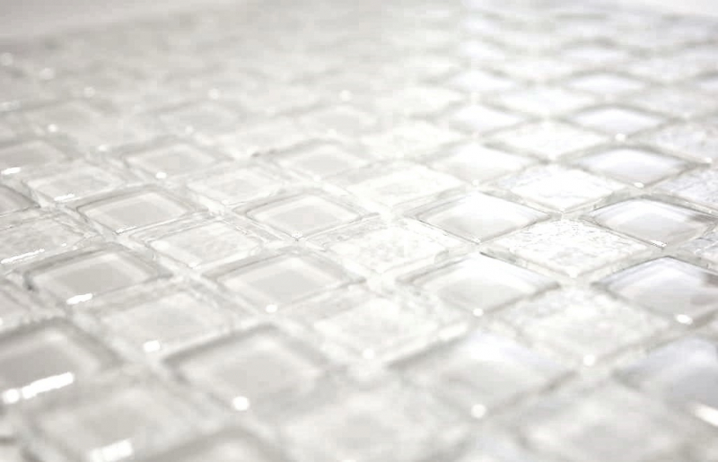 Hand-painted mosaic tile Tile backsplash Translucent white Glass mosaic Crystal chandelier white MOS88-8LU90_m