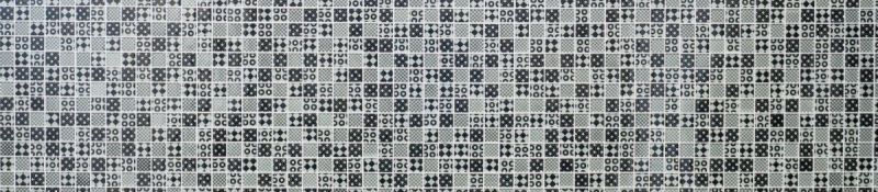 Hand-painted retro vintage mosaic tile Translucent white glass mosaic Crystal optic black MOS88-8OP5_m