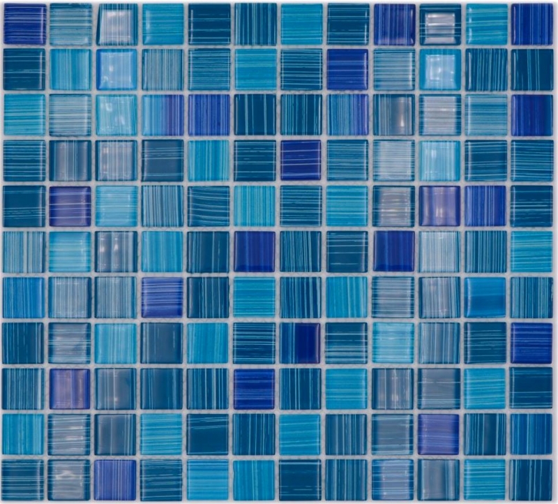 Glass mosaic mosaic tiles line turquoise blue swimming pool mosaic pool mosaic MOS64-0409