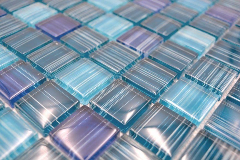 Glass mosaic mosaic tile Style Ocean blue turquoise kitchen splashback MOS74-0409