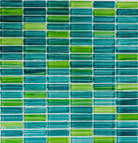 Glass mosaic mosaic tile Style rods bottles green turquoise kiwi kitchen splashback MOS77-0508