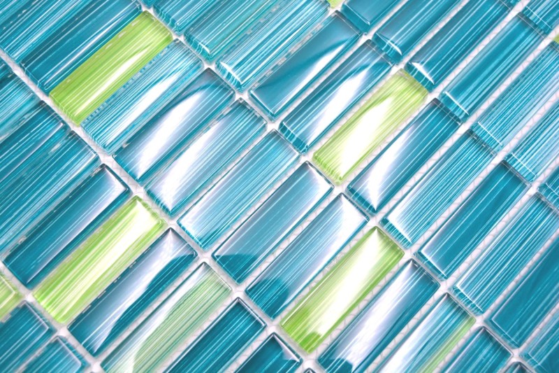 Glass mosaic mosaic tile Style rods bottles green turquoise kiwi kitchen splashback MOS77-0508