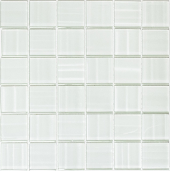 Hand-painted mosaic tile Translucent white Glass mosaic Crystal Hologram Barcode white MOS110-0104_m