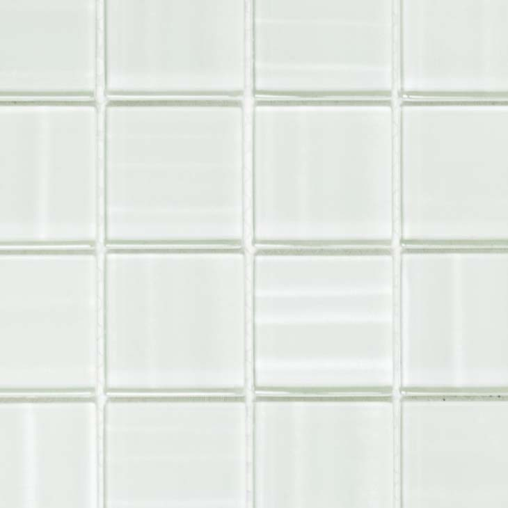 Hand-painted mosaic tile Translucent white Glass mosaic Crystal Hologram Barcode white MOS110-0104_m