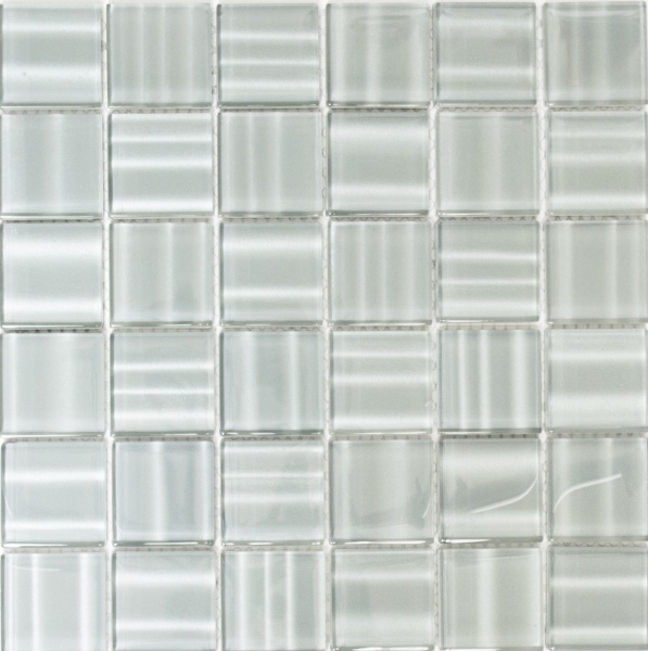 Hand-painted mosaic tile Translucent gray Glass mosaic Crystal Hologram Barcode gray MOS110-0202_m