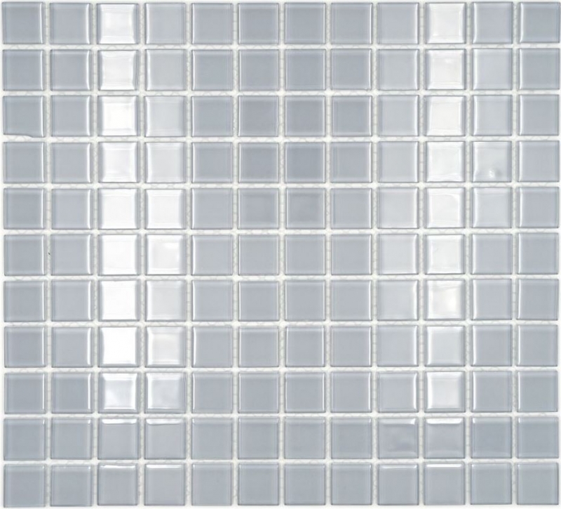 Mosaic tile Glass mosaic light gray Swimming pool mosaic Pool mosaic MOS60-0204