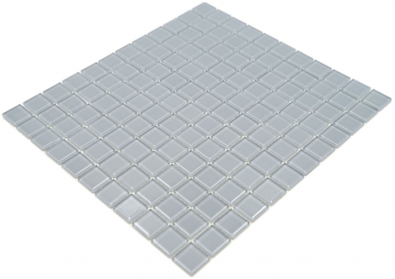 Mosaic tile Glass mosaic light gray Swimming pool mosaic Pool mosaic MOS60-0204