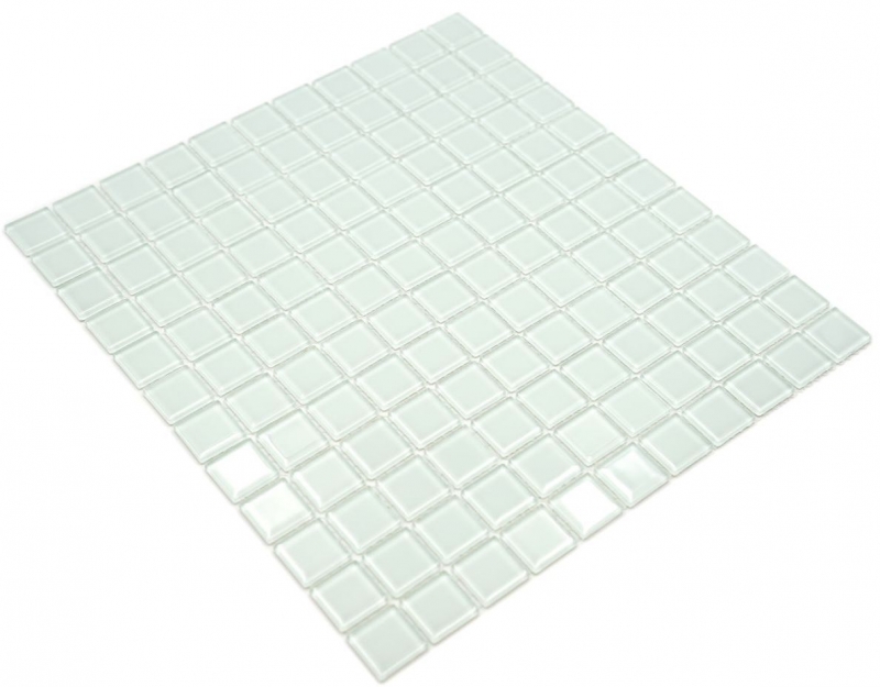 Mosaic tile white with green tint Glass mosaic Swimming pool mosaic Pool mosaic MOS60-0102