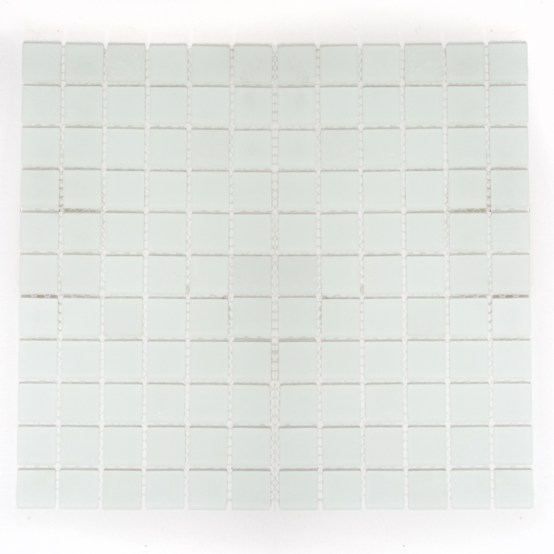 Mosaic tile white milk glass with green tint frosted glass mosaic mosaic mat MOS60-0111