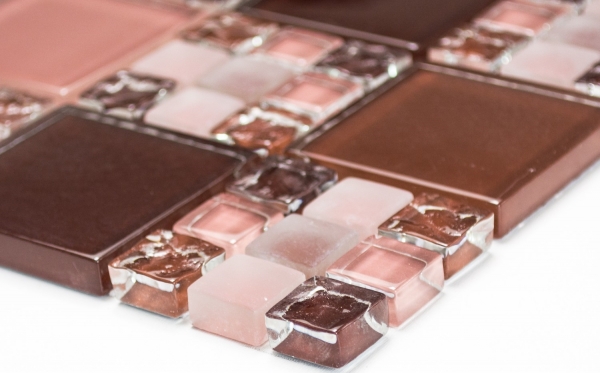 Hand-painted mosaic tile translucent bordeaux combination glass mosaic Crystal bordeaux bordeaux bordeaux bordeaux matt MOS78-1304_m
