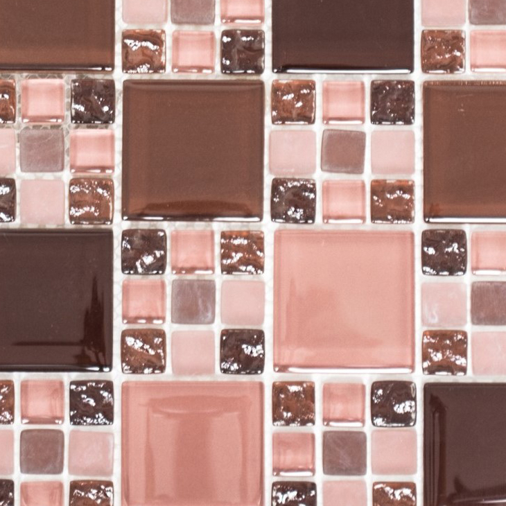 Hand-painted mosaic tile translucent bordeaux combination glass mosaic Crystal bordeaux bordeaux bordeaux bordeaux matt MOS78-1304_m
