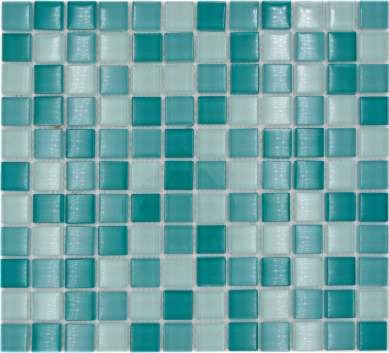 Glass mosaic mosaic tiles turquoise green BATH WC kitchen WALL tile backsplash MOS72-0602