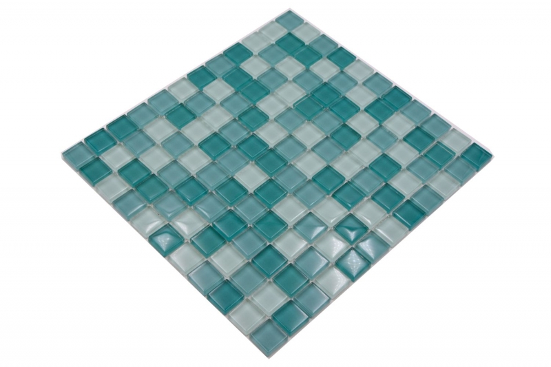 Glass mosaic mosaic tiles turquoise green BATH WC kitchen WALL tile backsplash MOS72-0602