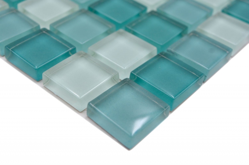 Glass mosaic mosaic tiles turquoise green BATH WC kitchen WALL tile backsplash MOS72-0602