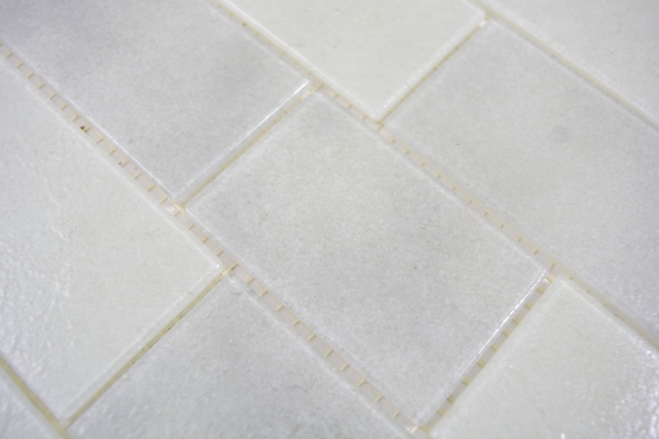 Glass mosaic mosaic tiles antique white light gray masonry bond Bianco BAD WC kitchen WALL MOS68-0139L