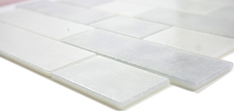 Glass mosaic mosaic tiles antique white light gray masonry bond Bianco BAD WC kitchen WALL MOS68-0139L