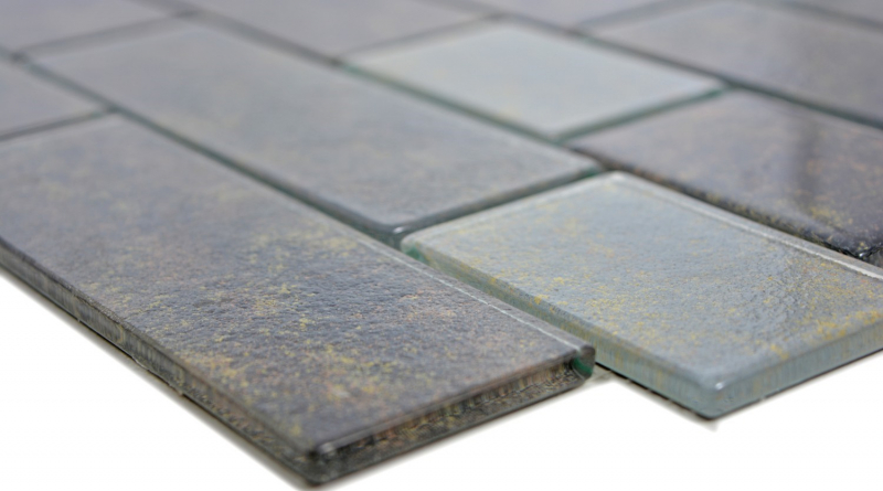 Hand sample mosaic tile translucent black masonry composite Rusty Black MOS68-2569L_m