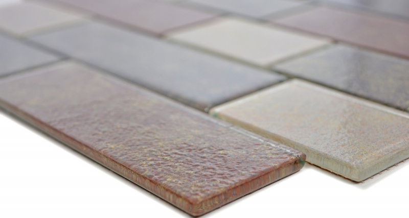 Mosaic tile Translucent brown Wall composite Rusty Brown MOS68-1379L_f | 10 mosaic mats