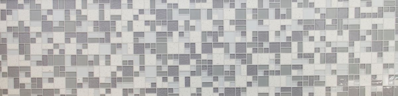 Artificial stone glass mosaic mosaic tiles composite white antique white light gray anthracite tile backsplash wall - MOS88-K990