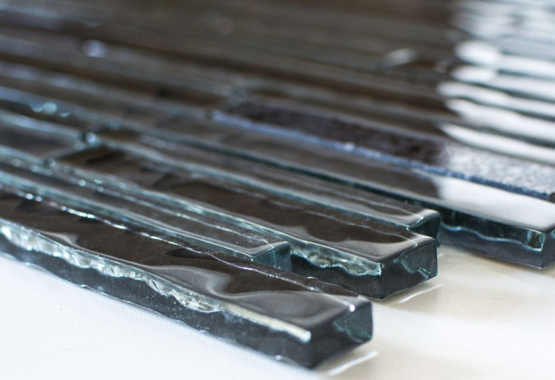 Hand-painted mosaic tile Translucent composite black Multistick glass mosaic Crystal Artificial black MOS86-MS89_m