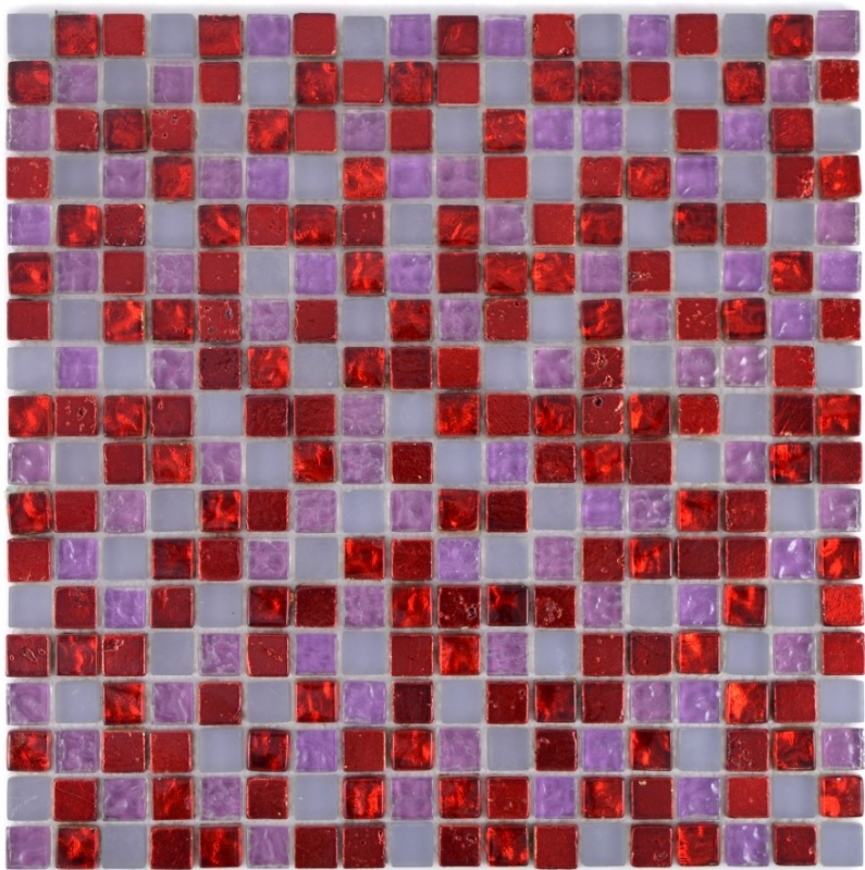 Glass mosaic mosaic tile red pink resin matt frosted frosted glass tile backsplash kitchen - MOS92-0911