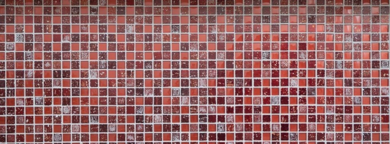 Artificial stone rustic mosaic tile glass mosaic resin dark red fire red BAD WC kitchen splashback tile mirror wall - MOS82-0906