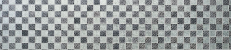 Hand-painted mosaic tile Tile backsplash Translucent silver Glass mosaic Crystal Resin optic silver MOS88-8OP6_m