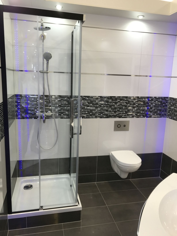 Glass mosaic rods mosaic tiles stainless steel black silver MOS86-0302