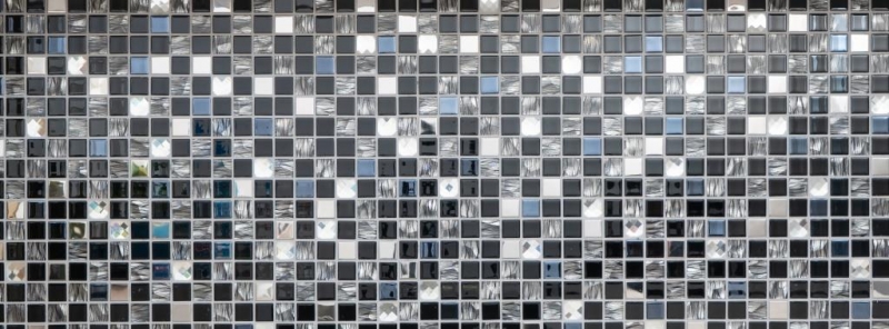 Mosaic tiles stainless steel glass mosaic anthracite silver black mosaic tile MOS63-CM-426