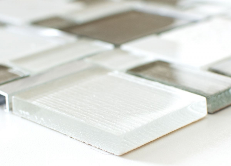 Natural stone glass mosaic mosaic tiles aluminum white anthracite cream beige tile mirror wall bathroom - MOS49-FK01