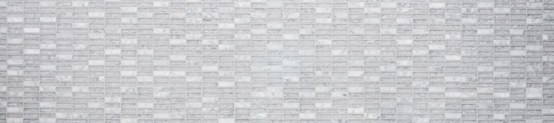 Rectangular mosaic tiles glass mosaic white broken mosaic marble natural stone kitchen splashback tile back - MOS87-s1211