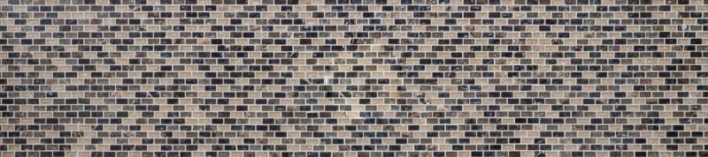 Hand-painted mosaic tile Tile backsplash Translucent dark beige Brick Glass mosaic Crystal stone emperador dark MOS87-B1155_m
