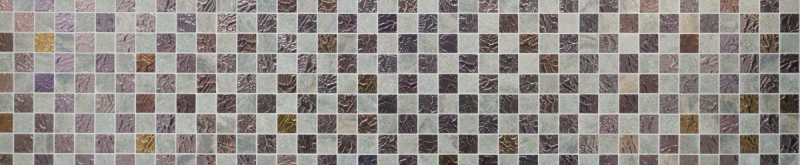 Hand-patterned mosaic tile Tile backsplash Translucent gray Glass mosaic Crystal stone design Quartzite gray MOS88-CR73_m