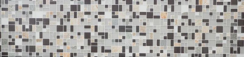Hand-painted mosaic tile tile backsplash translucent gray brown combination glass mosaic Crystal stone gray brown MOS88-0206_m