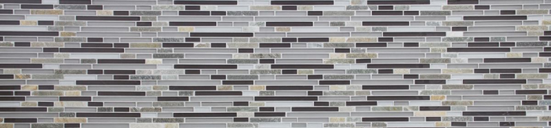Mosaic tile kitchen splashback translucent gray brown composite glass mosaic Crystal stone gray brown MOS86-0202_f