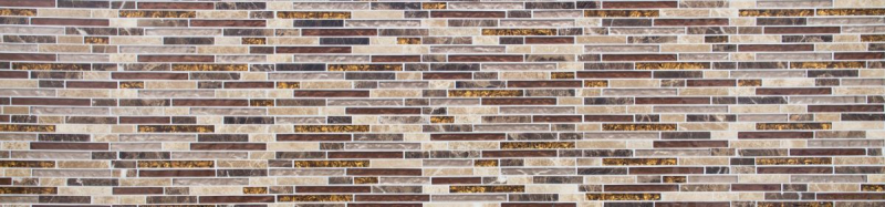 Hand-painted mosaic tile Tile backsplash Translucent beige brown Composite glass mosaic Crystal marble beige brown MOS86-1302_m