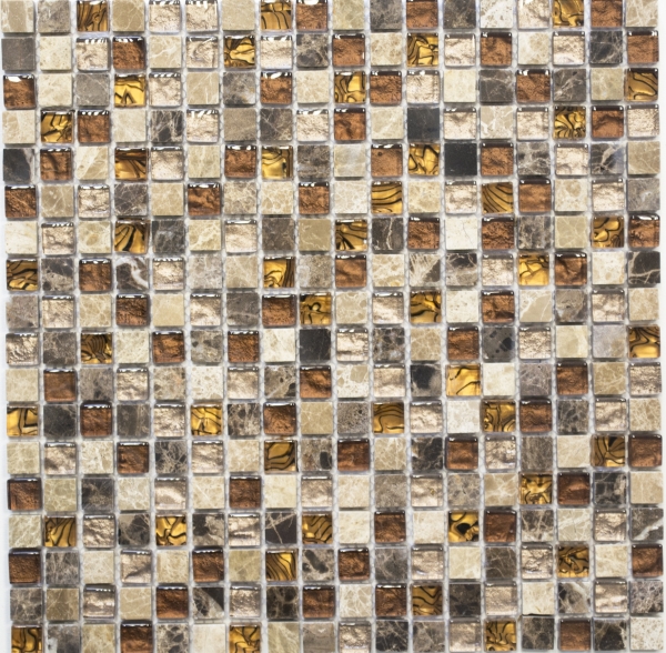 Mosaic tile Translucent beige brown Glass mosaic Crystal stone beige brown MOS92-1303_f