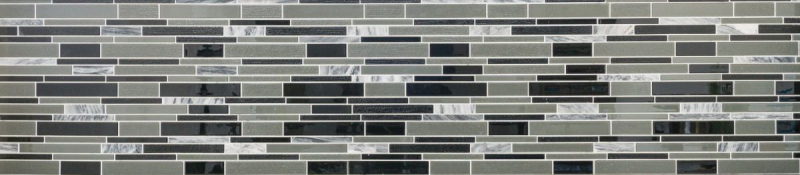Hand-painted mosaic tile Tile backsplash Translucent gray black Composite glass mosaic Crystal stone gray black MOS67-GV44_m