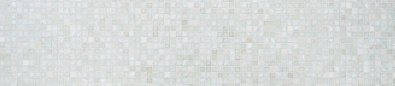 Hand-painted mosaic tile Tile backsplash Translucent white Glass mosaic Crystal stone Cream white MOS94-2503_m