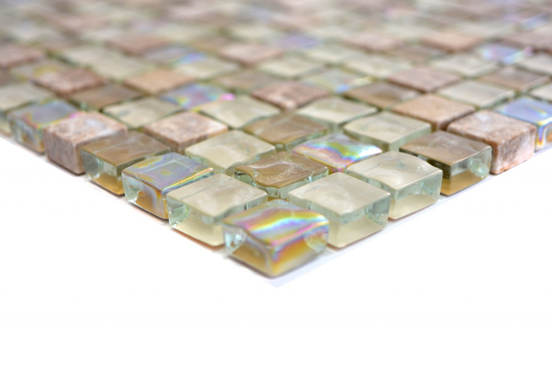 Mosaic tile Translucent light brown beige Glass mosaic Crystal stone light brown beige MOS92-1213_f