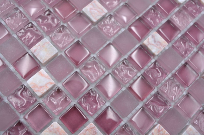 Glass mosaic natural stone mosaic tile marble rose pink BATH WC kitchen WALL tile backsplash - MOS92-1002