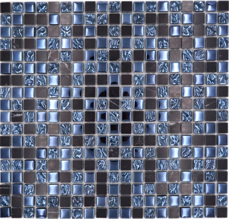 Glass mosaic natural stone mosaic tile marble gray black blue black tile backsplash kitchen backsplash bathroom - MOS92-0302