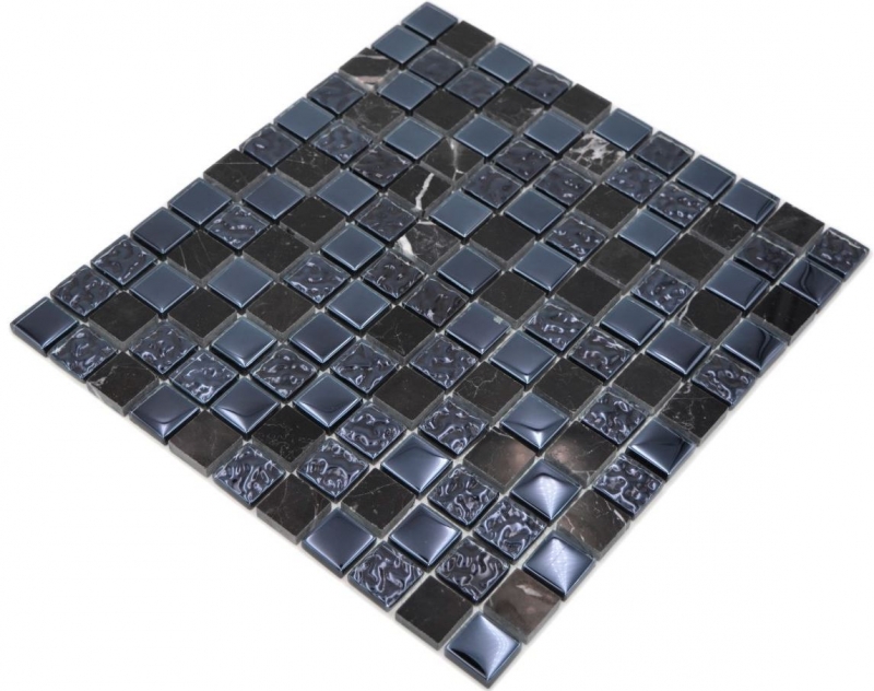 Natural stone rustic marble mosaic tile glass mosaic gray graphite black anthracite backsplash kitchen backsplash bathroom WC - MOS82-0208